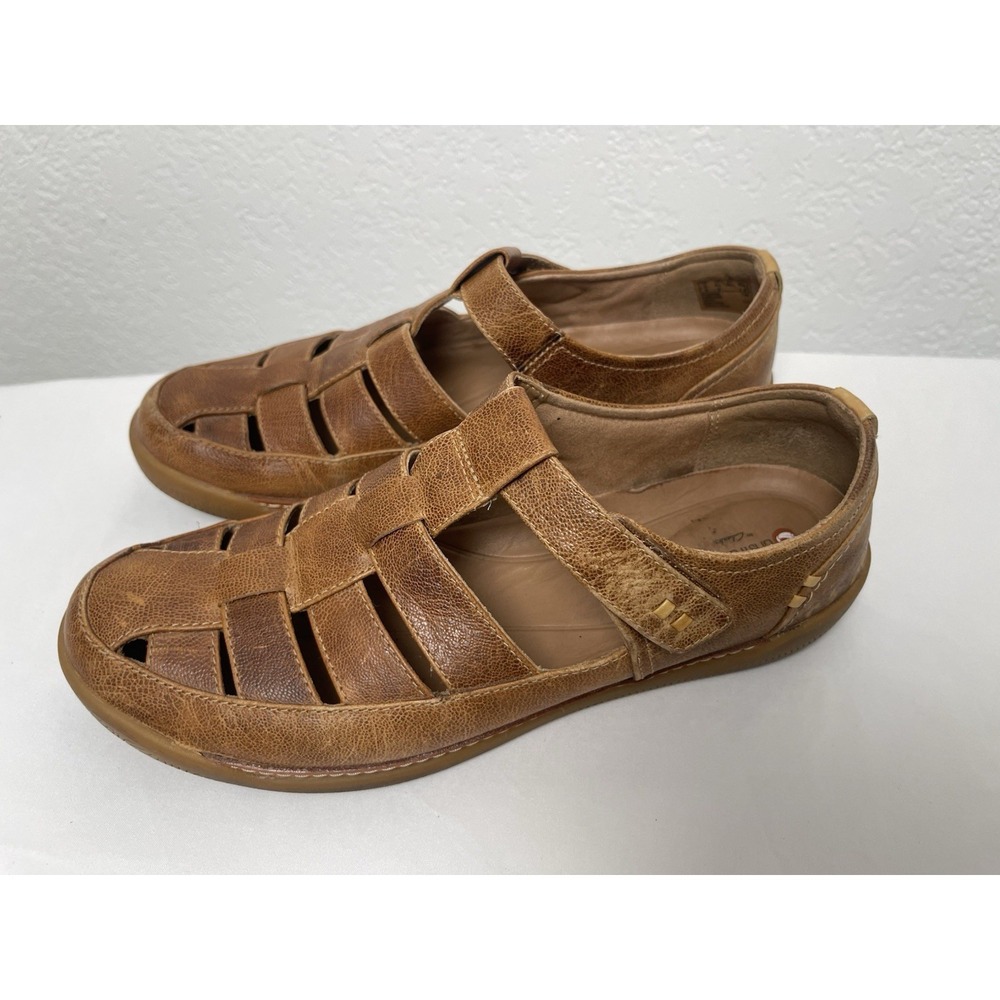 Clark's Unstructured Haven Cove Tan Leather Sandals Women's 8.5 M
